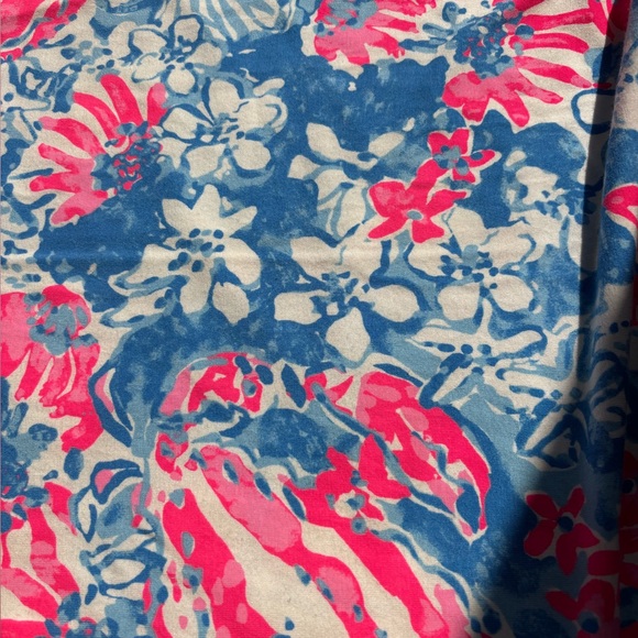 Lilly Pulitzer Floral Print Dress in Pink and Blue, Medium - Picture 5 of 5